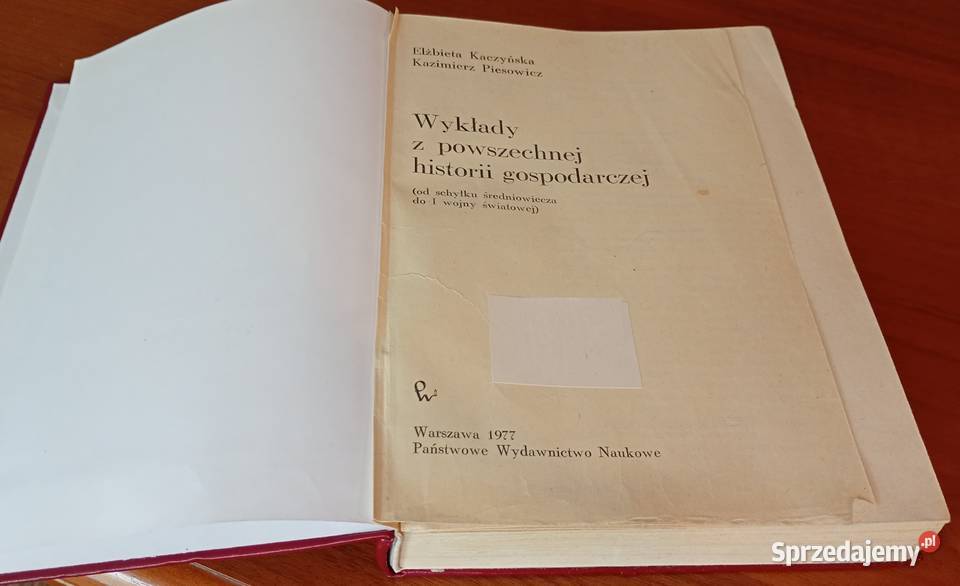 Wykłady z powszechnej historii gospodarczej Gdańsk sprzedam