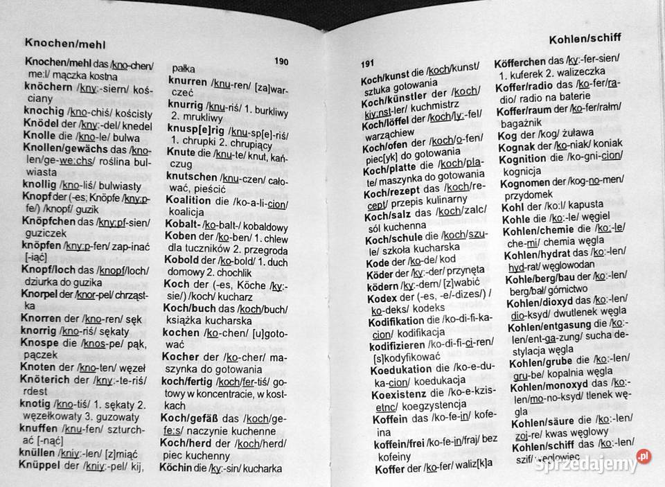 Słownik niemieckipolski polskoniemiecki Olga lubelskie