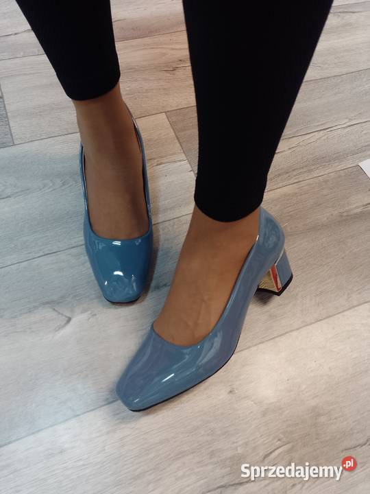 40 Niebieskie szare czółenka wieczorowe z Obuwie Kraków