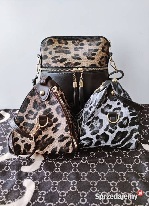 PROMOCJAPiękne torebki w panterkęBrązowy czarny Warszawa