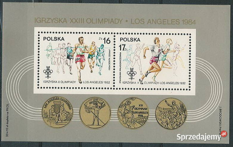 blok 80 IO Los Angeles Filatelistyka Bystra