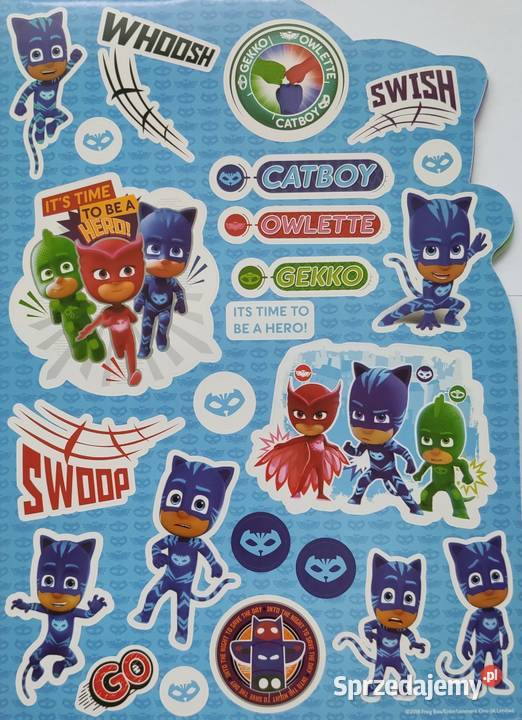 Pidżamersi PJ Masks Zestaw Naklejki Nalepki Artykuły szkolne małopolskie Mogilany