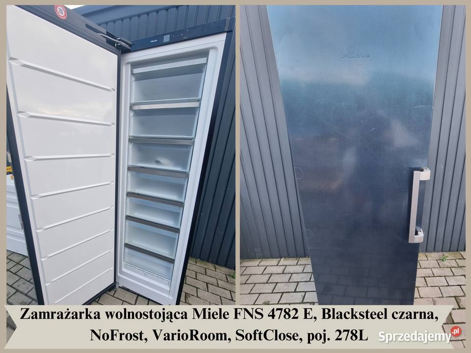 Zamrażarka Miele FNS 4782 E Blacksteel NoFrost Dom i Ogród dolnośląskie Wrocław