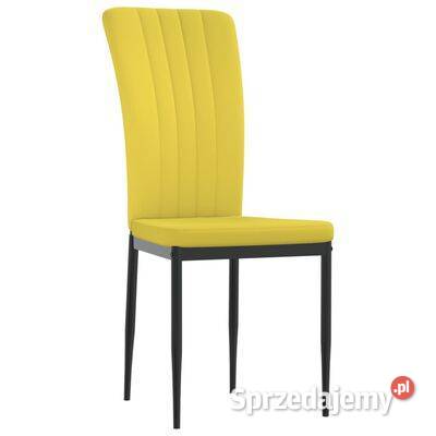 vidaXL Krzesła stołowe 4 musztardowe obite Krzesła mazowieckie Warszawa