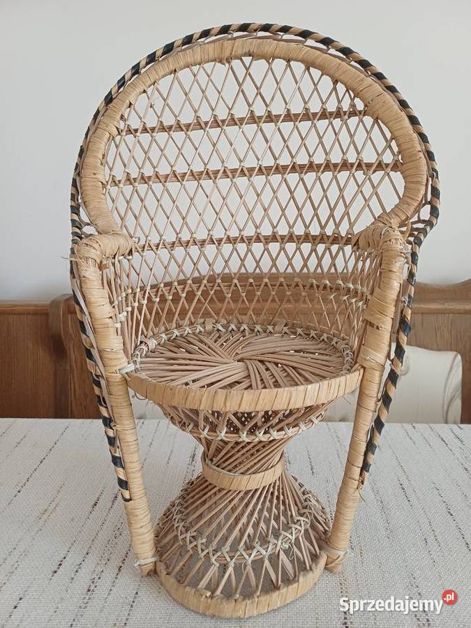 Foteliki z miśkami że słomy plus kapelusiki Lalki i akcesoria Gdynia