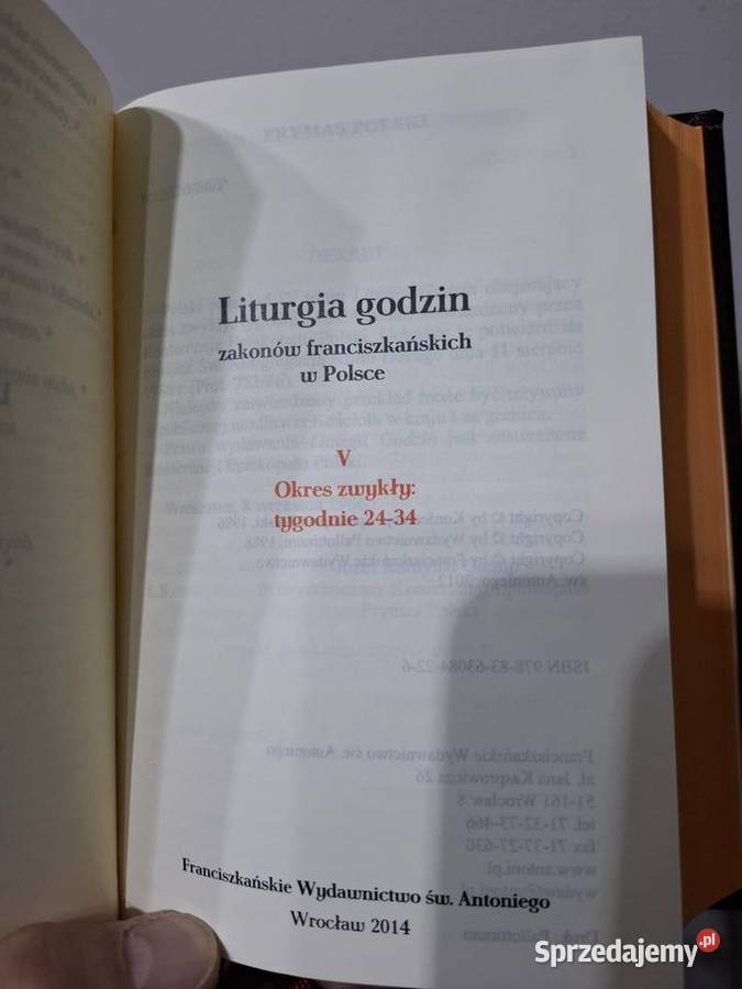 Liturgia godzin zakonów franciszkańskich Kraków