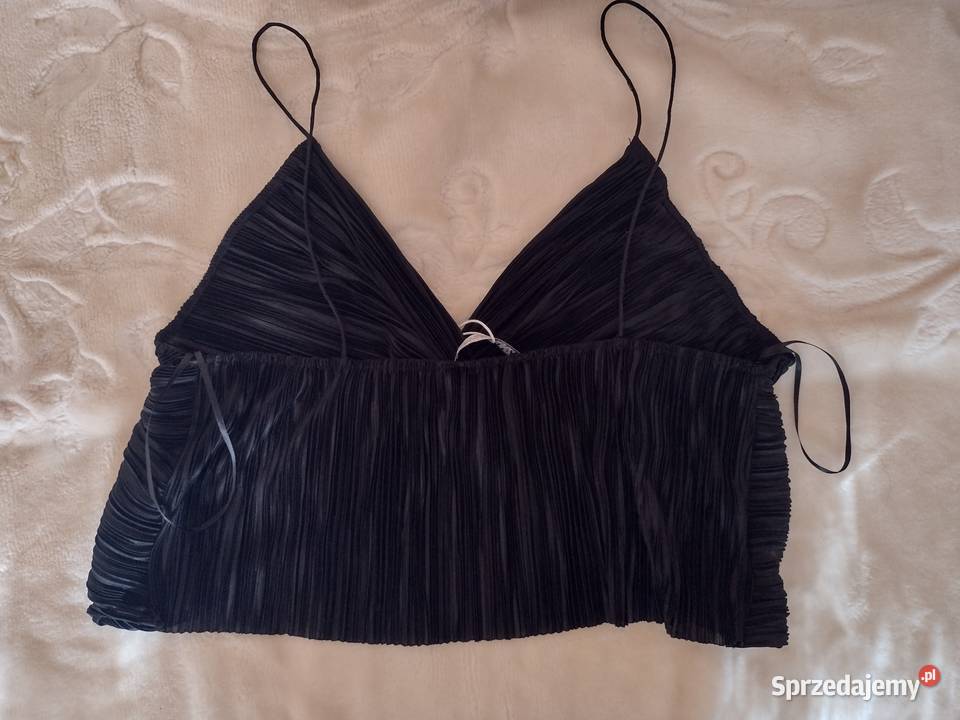 38M ZARACzarnakrótka bluzka plażowa z Madrytu czarny małopolskie Kraków