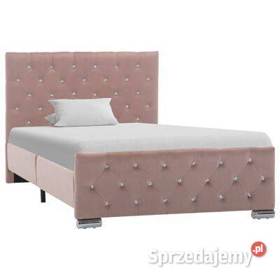 vidaXL Rama łóżka różowa tapicerowana aksamitem Warszawa sprzedam