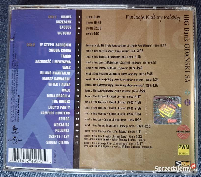 Kilar The Best 2CD 1 płyta małopolskie Kraków