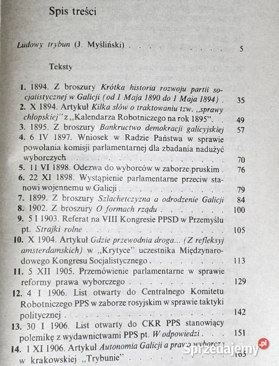 Ignacy Daszyński Teksty Polska Myśl Polityczna Chełm