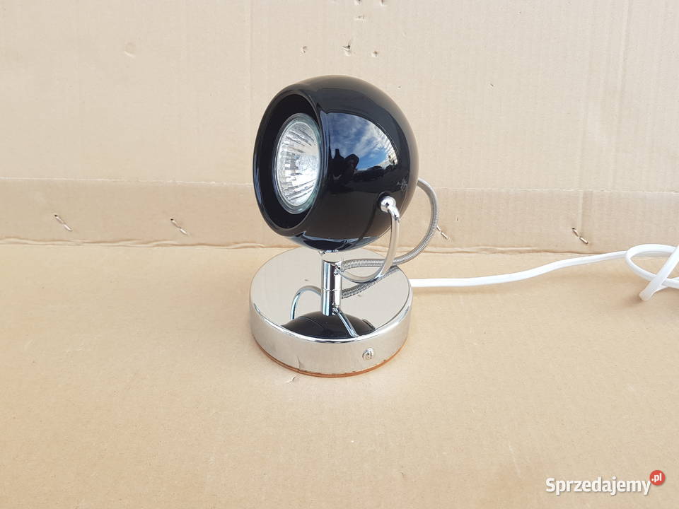 Lampka stołowa TV KULKA czarna SZKŁO mała FAJNA Warszawa sprzedam