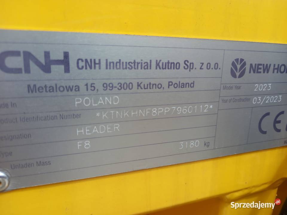 Przystawka do kukurydzy HOLLAND F8 FABRYCZNIE Biskupice
