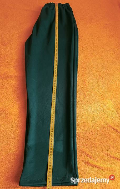 Komplet bluza i spodnie ciemna zieleń masełko Rozmiar 48 Garsonki i kostiumy Cieszyn sprzedam