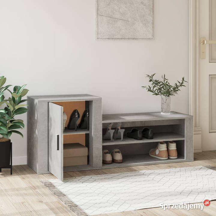 Szafka na buty szarość betonu 130x35x54 WM816748 Warszawa