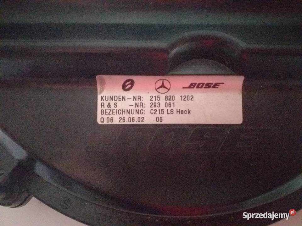 Subwoofer Mercedes W2158201202 CL Pozostałe Zielona Góra
