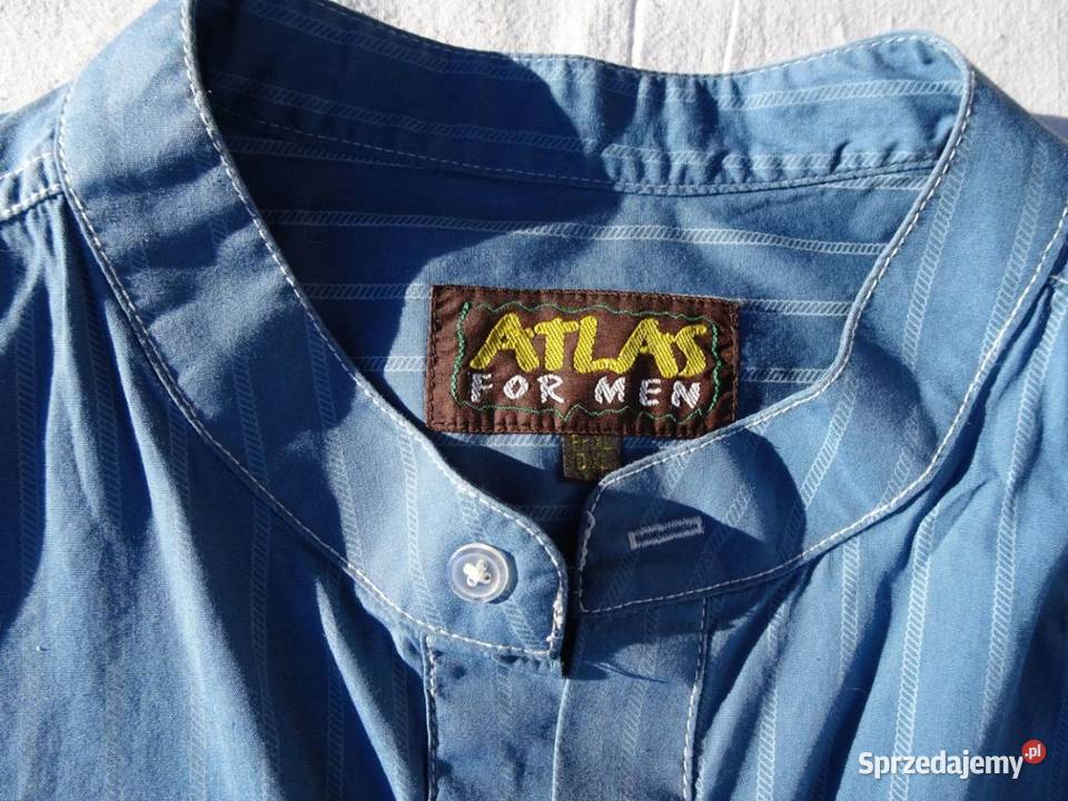 Atlas for Men świetna koszula stójka XL niebieski