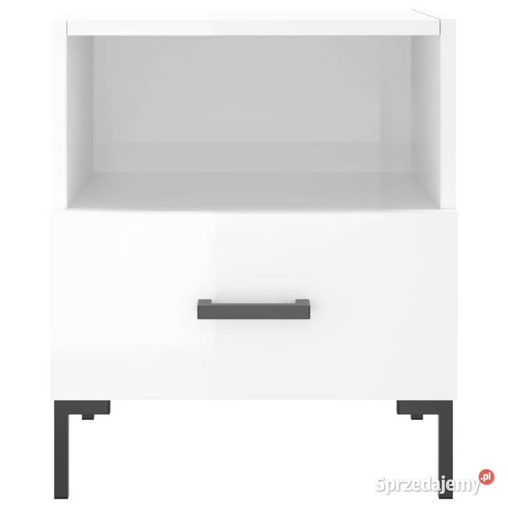 Szafki nocne 2 białe wysoki połysk 40x35x475 Warszawa