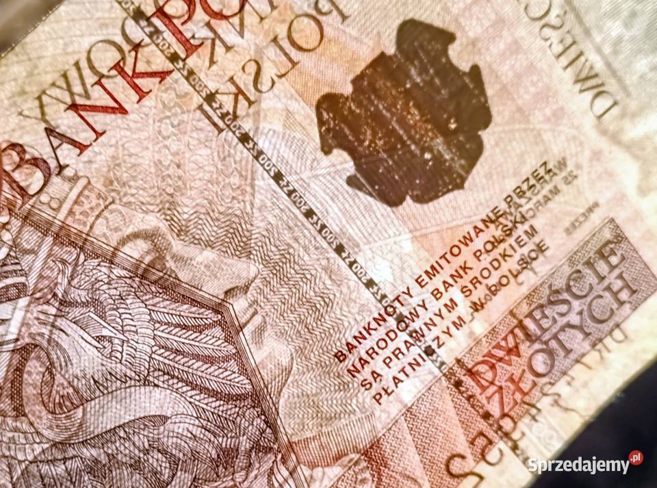 200 z dziwnym numerem serii ale prawdziwy Numizmatyka Biłgoraj