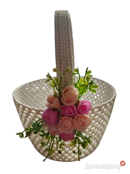 Koszyczek Wielkanocny średnica 18 biały