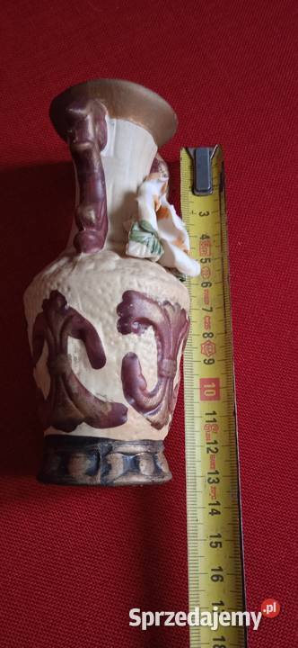 Mały stary flakonik z kamionki ręcznie malowany sprzedam