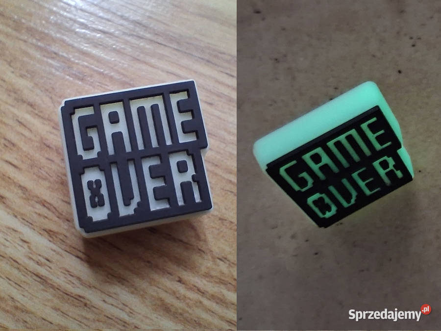 Game Over X Jibbitz fosforyzująca przypinka Warszawa