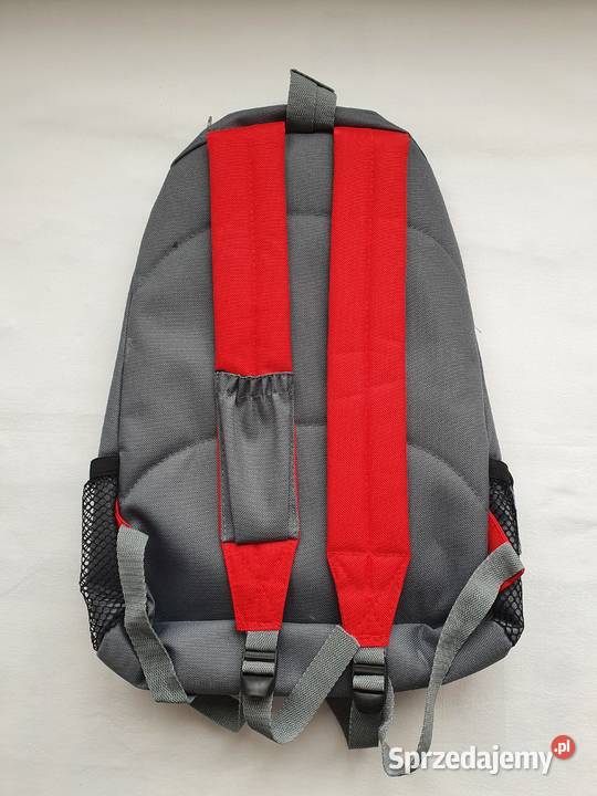 Plecak szary czerwony Katowice