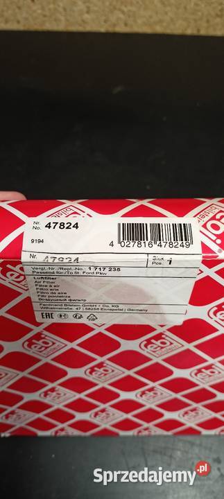 Filtr powietrza Febi 47824 Ford Fiesta V Filtry Ropczyce