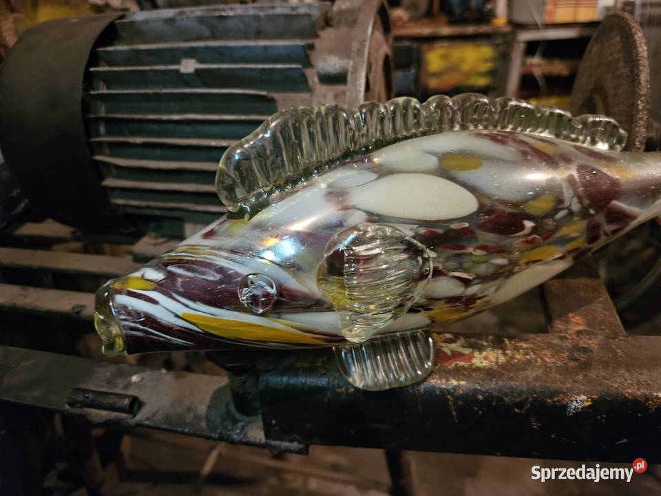 Szklana Ryba Rybka PRL Kłodawa