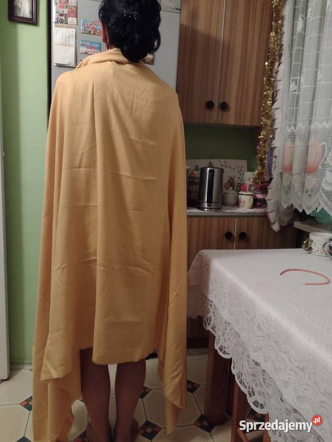 ZARAEkskluzywny żółty długi szal chusta ponczo małopolskie Kraków sprzedam