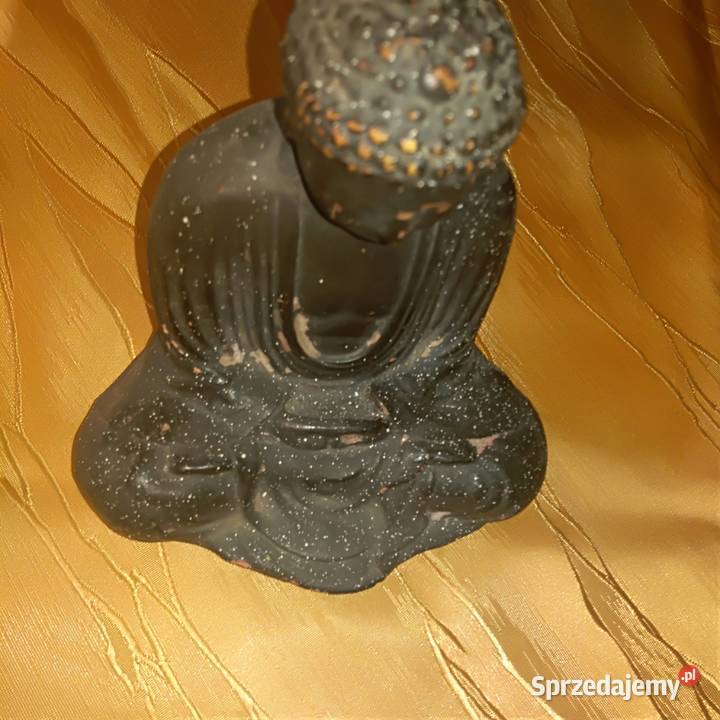 Figurka Budda Buddha z gipsu gipsowa Indie czarny Legnica