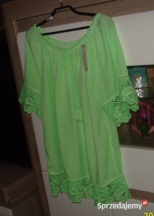 Neonowa Hiszpanka Hafty Nowa Fashion LXL Bluzki i koszule Rawicz