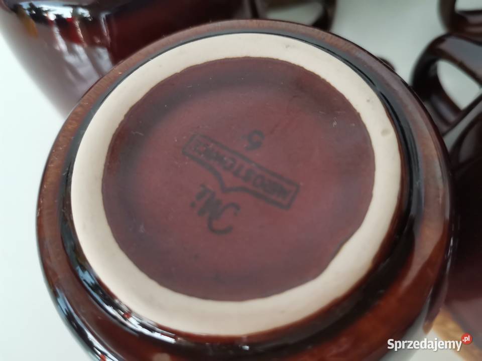 Stare nieużywane kubki N005 6 sztuk porcelit