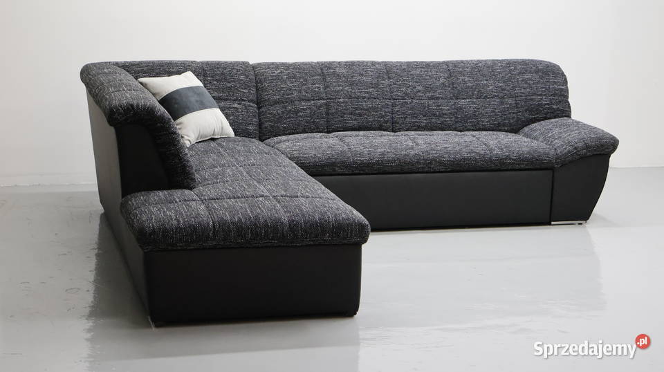 TPD Narożnik z funkcją spania czarny kolor Narożniki wielkopolskie Poznań