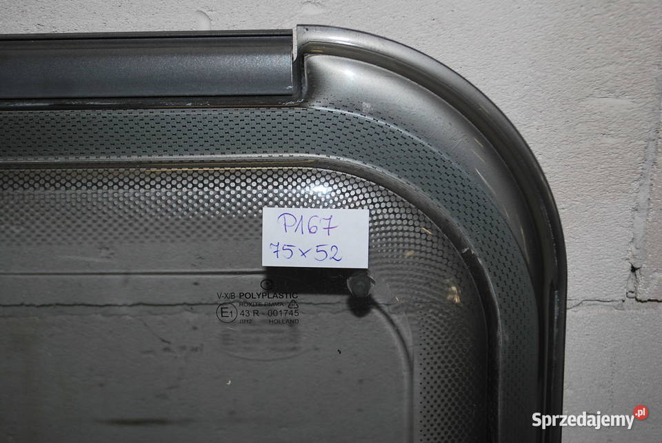 OKNOSZYBA DO PRZYCZEPY KEMPINGOWEJKAMPERA 75x52 Grzebowilk