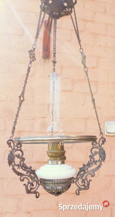 Przedwojenna Lampa Naftowa Wisząca Katowice