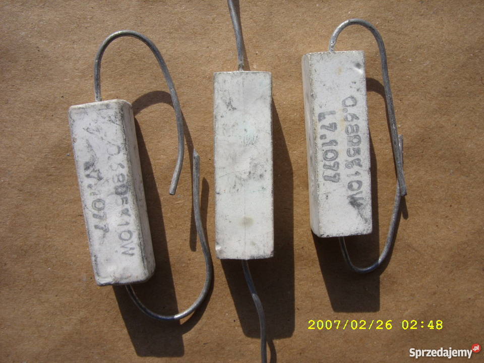 Rezystory drutowe 10 W 068 Omanieuzywane Wołów