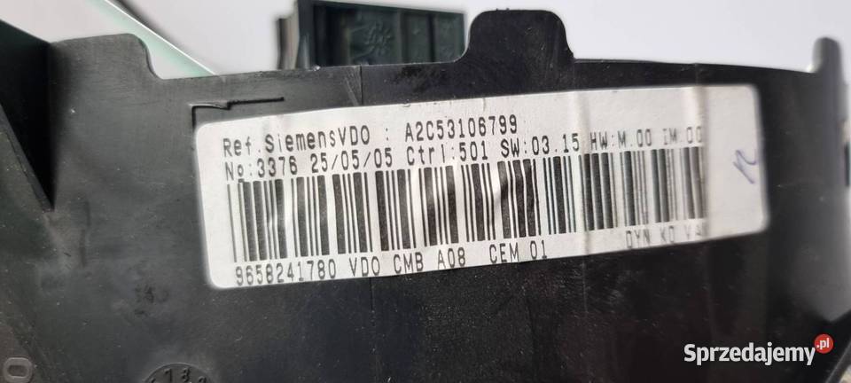 LICZNIK ZEGAR PEUGEOT 1007 KSH Lipno