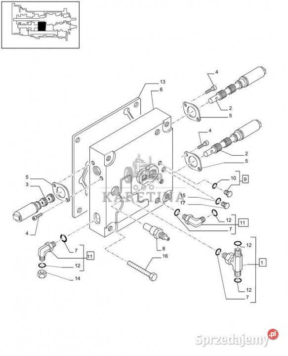 Holland T6010 T6090 T6070 Zawor elektromagnet Jastrzębniki