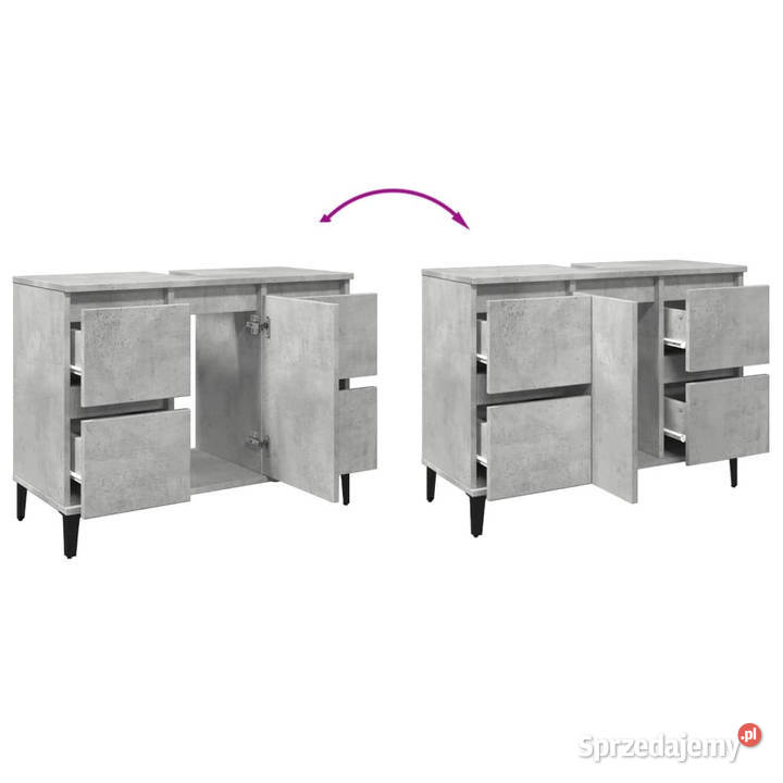 Szafka pod umywalkę szarość betonu 80x33x60 Warszawa