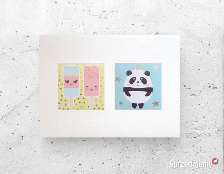 pastelowy obrazek do kuchni lody plakat panda Białystok