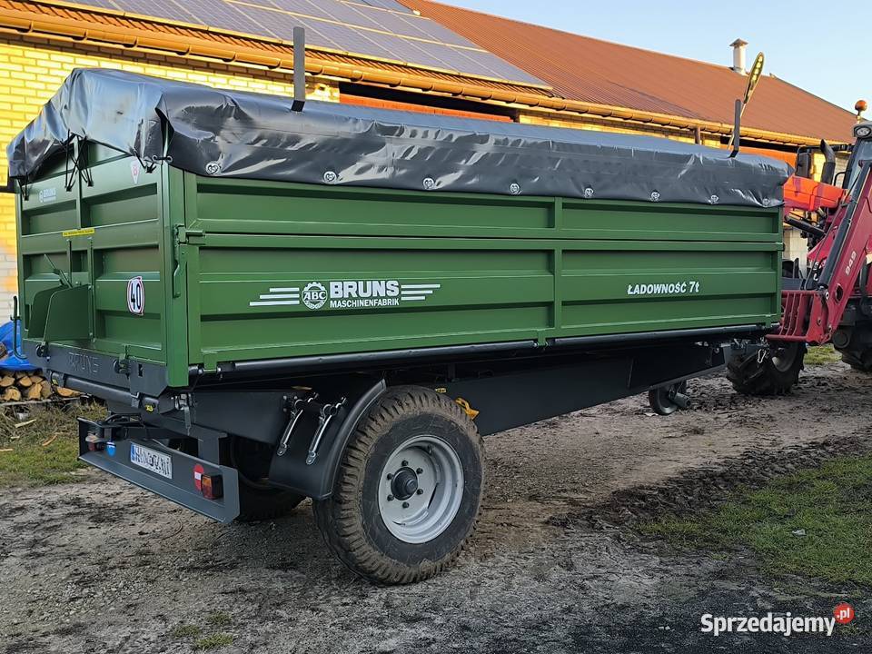 Przyczepa 1osiowa niemiecka BRUNS wywr3str Nowa Lichty sprzedam