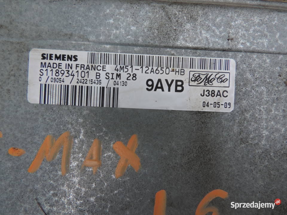 KOMPUTER SILNIKA FORD FOCUS MK2 C 16 16V Nowy Sącz