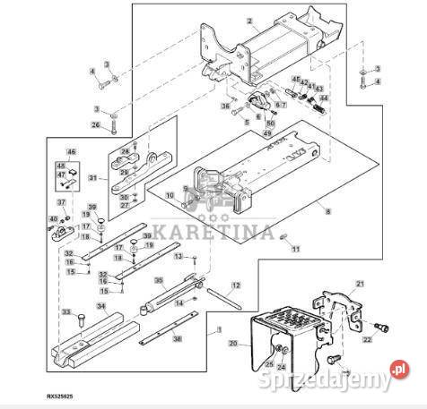 John Deere 7830 Zaczep Prowadnica Rama RE215761 wielkopolskie Jastrzębniki