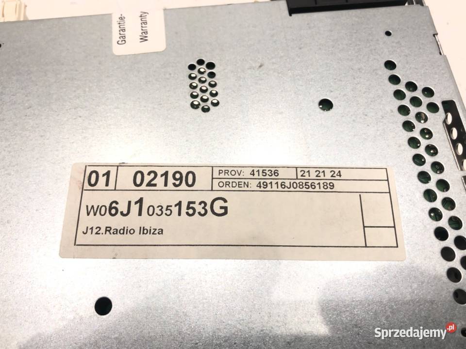 RADIO SEAT IBIZA IV 6J1035153G 0817 ODTWARZACZ