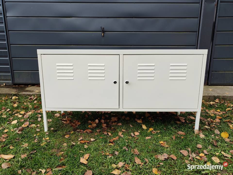 Biała metalowa szafka biurowa