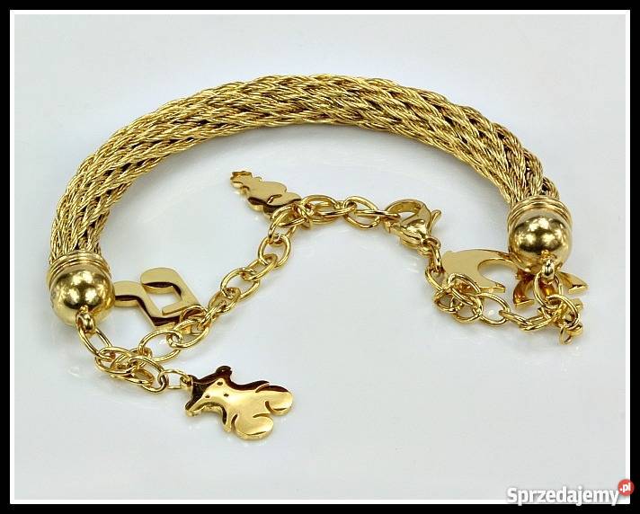 Złota Bransoletka TOUS Miś NOWOŚĆ Okazja pozłacane Wrocław