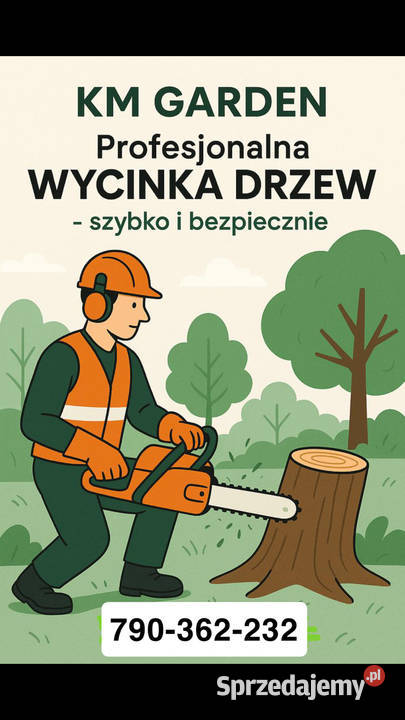 Wycinka drzew koszenie trawy glebogryzarka Świdnik