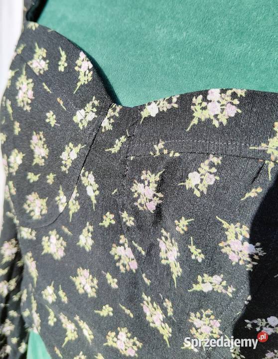Bluzka HM L 40 kwiaty wzór floral top milk maid zachodniopomorskie
