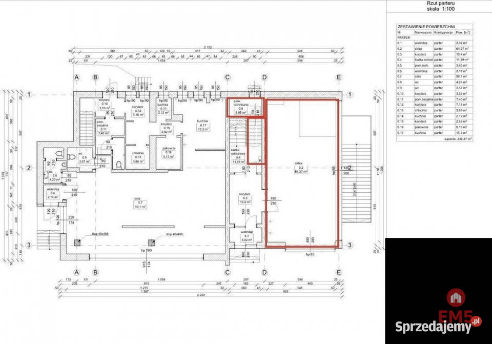 Lokal 227m2 Białystok Wynajem
