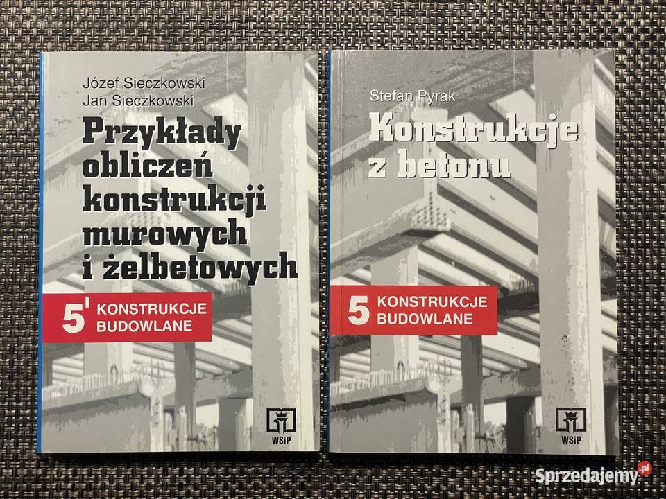 Zestaw 8 książek konstrukcje żelbetowe Poznań